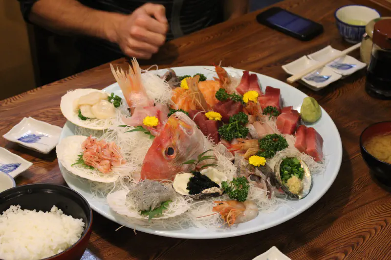 Plat de sashimi